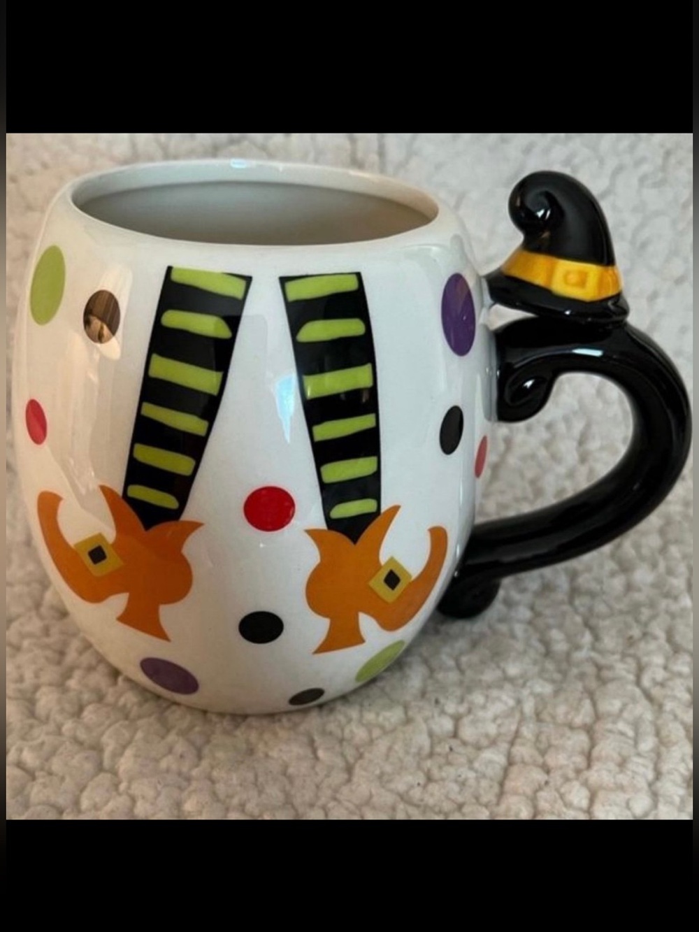 Whimsical Ceramic Witch Mug